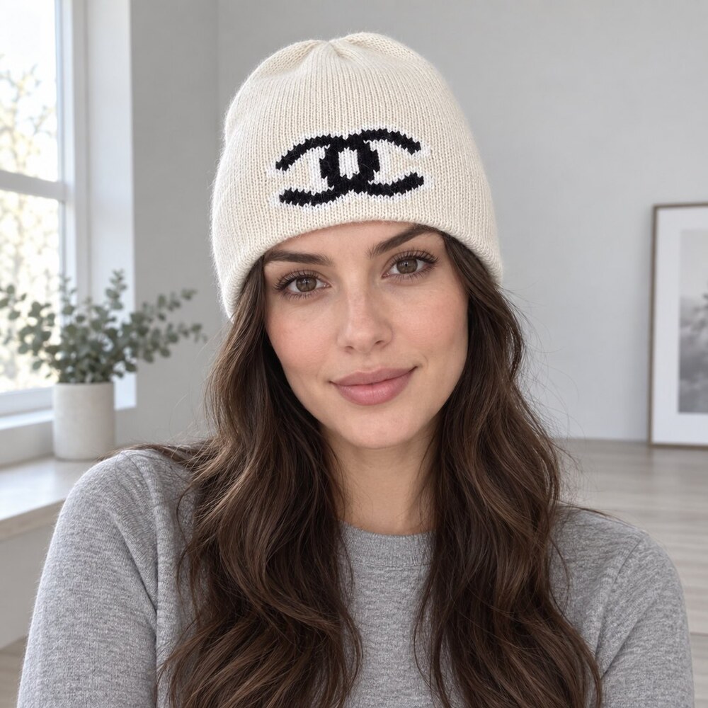 CHANEL CC Cashmere Knit Beanie - Picture 2 of 6